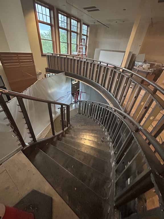 Chehalem Cultural Center Spiral Staircase Installation